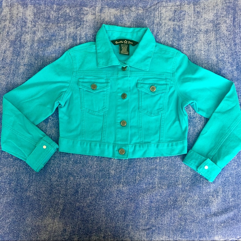 NWOT sky blue denim jacket
